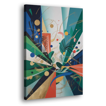 JewelToned Urban Energy Colorful Abstract Side - Canvas Wall Art