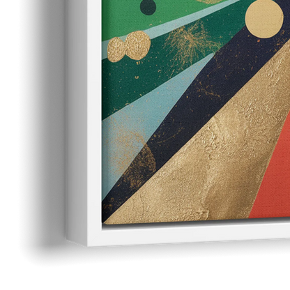 JewelToned Urban Energy Colorful Abstract - Close-Up White Frame Canvas