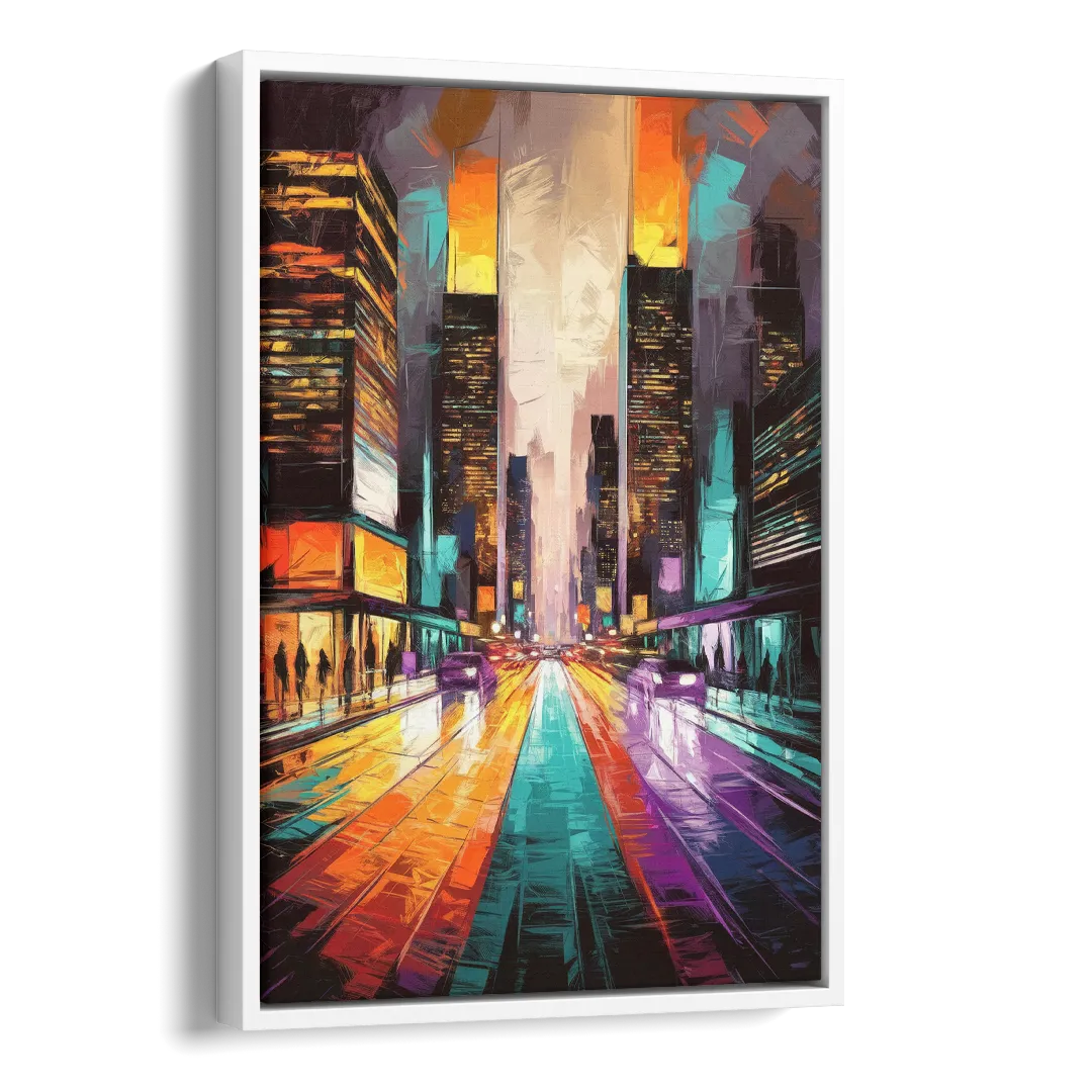 Joseph City Lights Side - White Canvas Wall Art