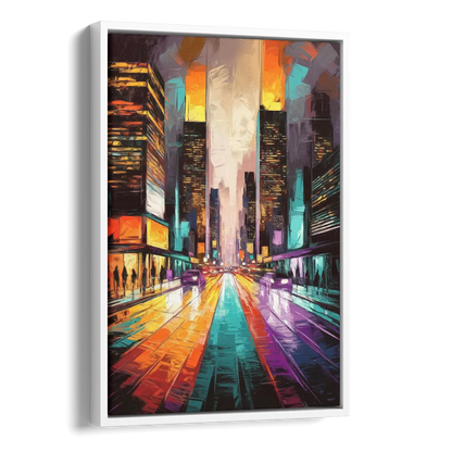 Joseph City Lights Side - White Canvas Wall Art