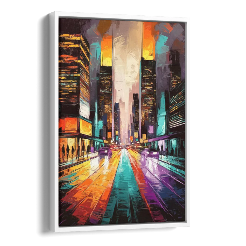Joseph City Lights Side - White Canvas Wall Art