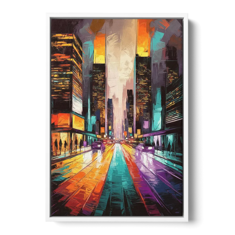 Joseph City Lights Front - White Canvas Wall Art
