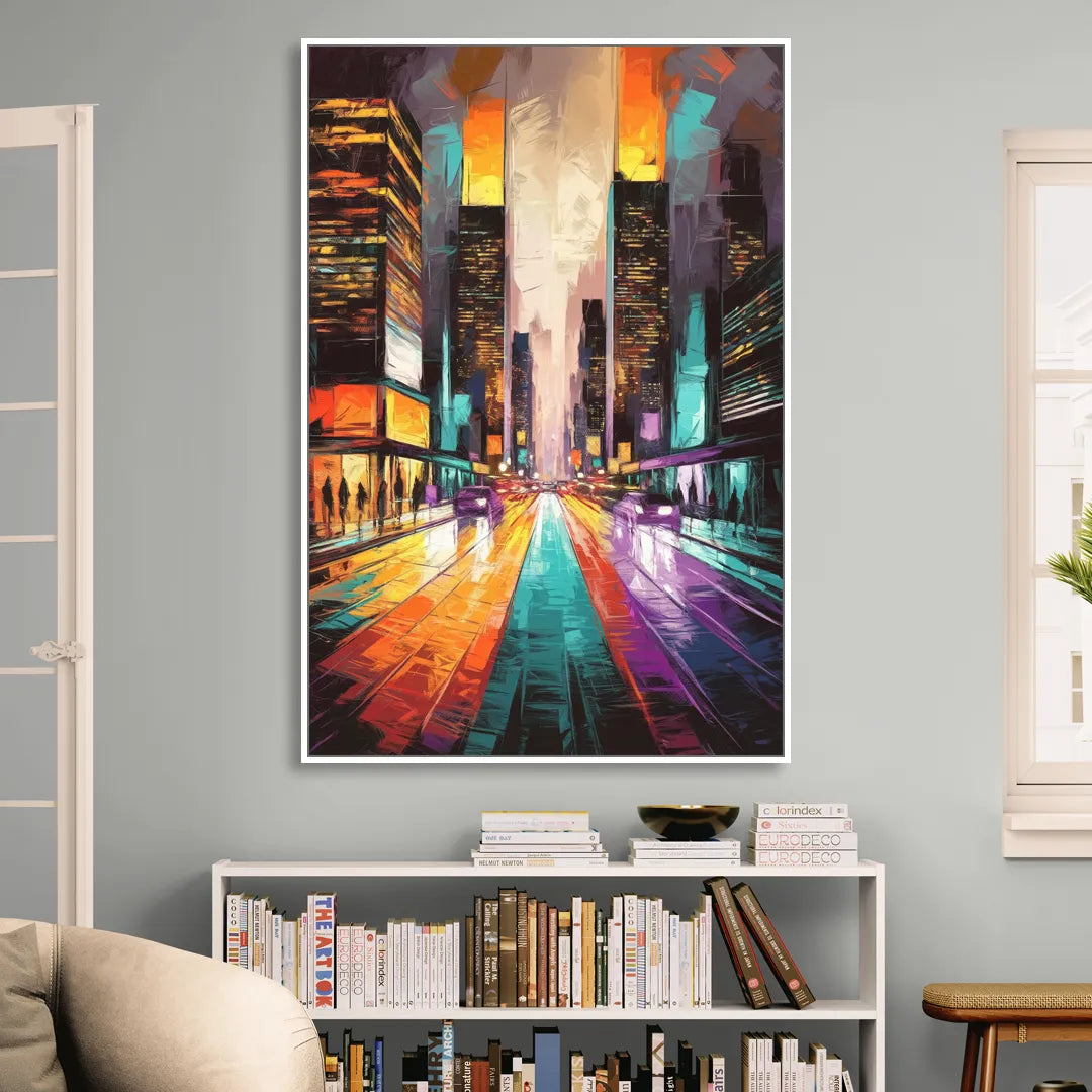 Joseph City Lights Sitting Room - White Canvas Wall Art
