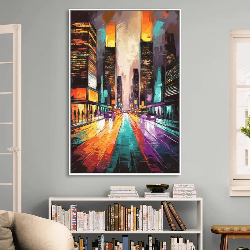 Joseph City Lights Sitting Room - White Canvas Wall Art