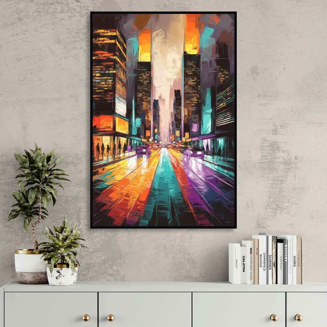 Joseph City Lights Sitting Room - Black Canvas Wall Art