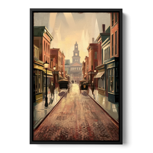 Joseph Historic Downtown - Black Framed Canvas Wall Art - Front