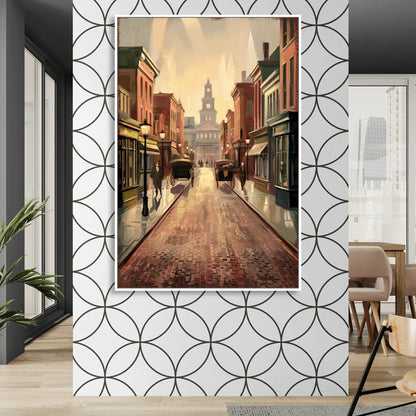 Joseph Historic Downtown Sitting Room - White Canvas Wall Art
