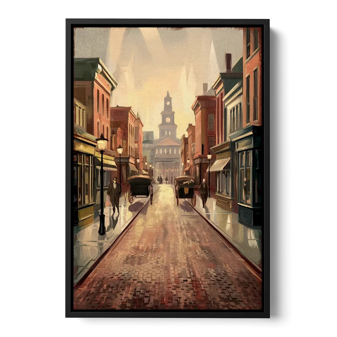 Joseph Historic Downtown Front - Black Canvas Wall Art