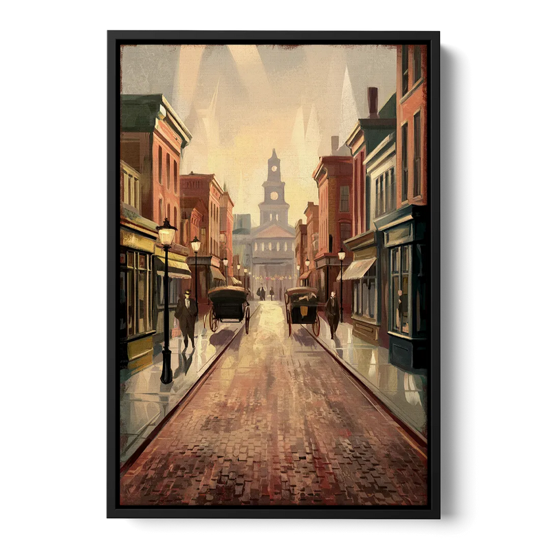 Joseph Historic Downtown Front - Black Canvas Wall Art