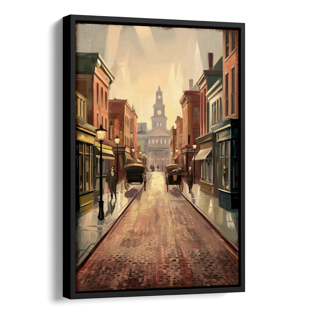 Joseph Historic Downtown Side - Black Canvas Wall Art