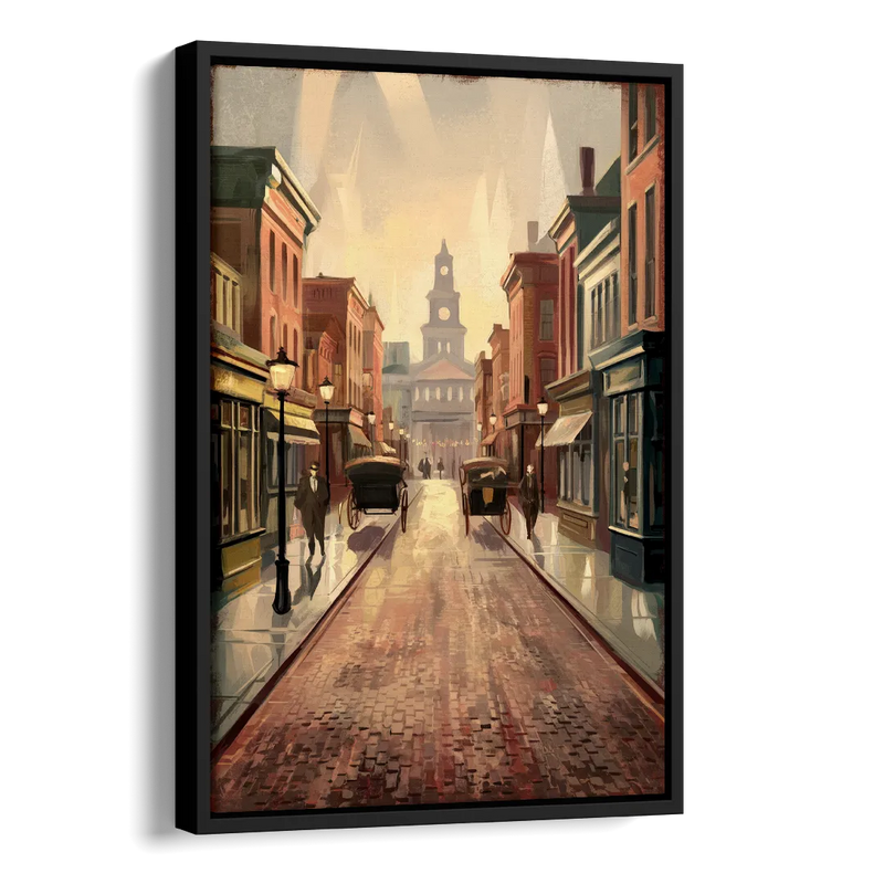Joseph Historic Downtown Side - Black Canvas Wall Art