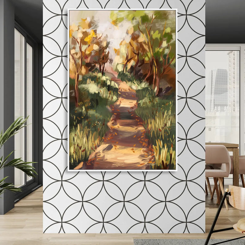 Joseph Nature Trails Living Room - White Canvas Wall Art