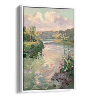 Joseph Riverfront View Side - White Canvas Wall Art