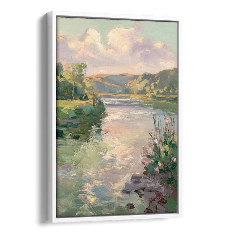 Joseph Riverfront View Side - White Canvas Wall Art
