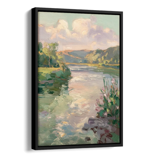 Joseph Riverfront View Side - Black Canvas Wall Art