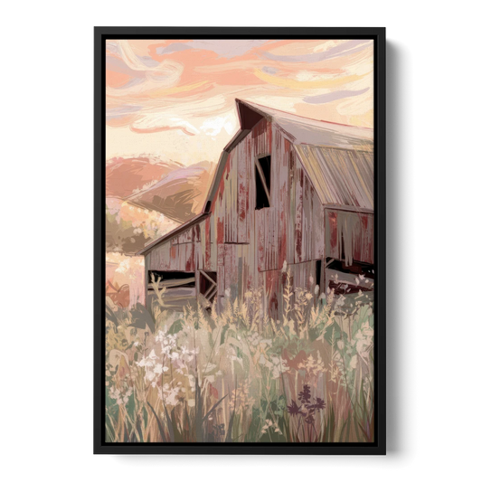 Joseph Rustic Charm - Black Framed Canvas Wall Art - Front