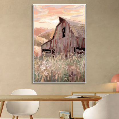 Joseph Rustic Charm Living Room - White Canvas Wall Art