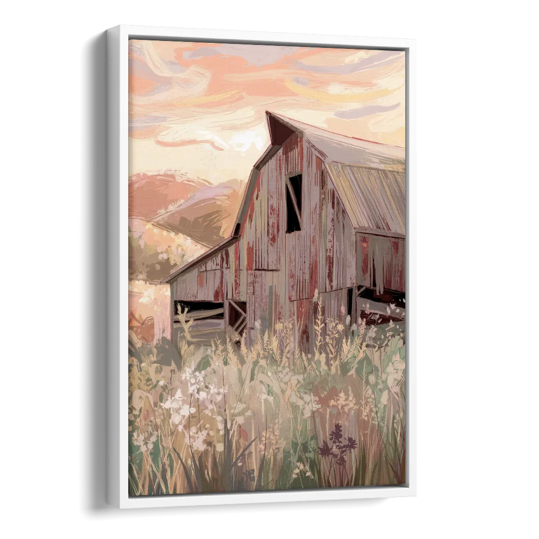 Joseph Rustic Charm Side - White Canvas Wall Art