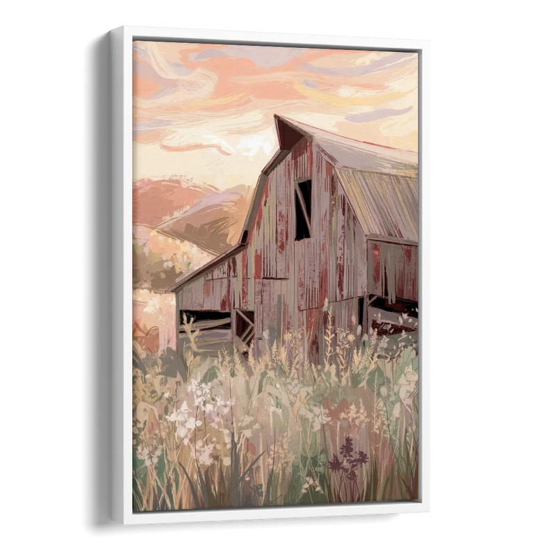Joseph Rustic Charm Side - White Canvas Wall Art