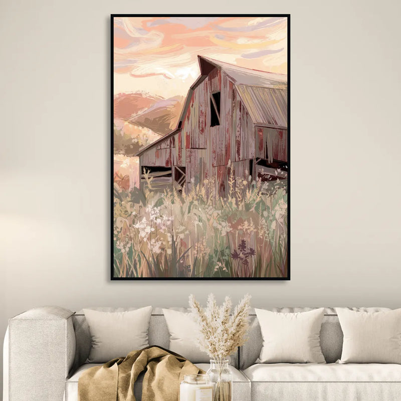 Joseph Rustic Charm Sitting Room - Black Canvas Wall Art