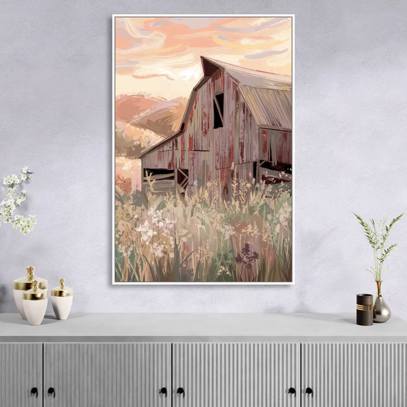 Joseph Rustic Charm Sitting Room - White Canvas Wall Art
