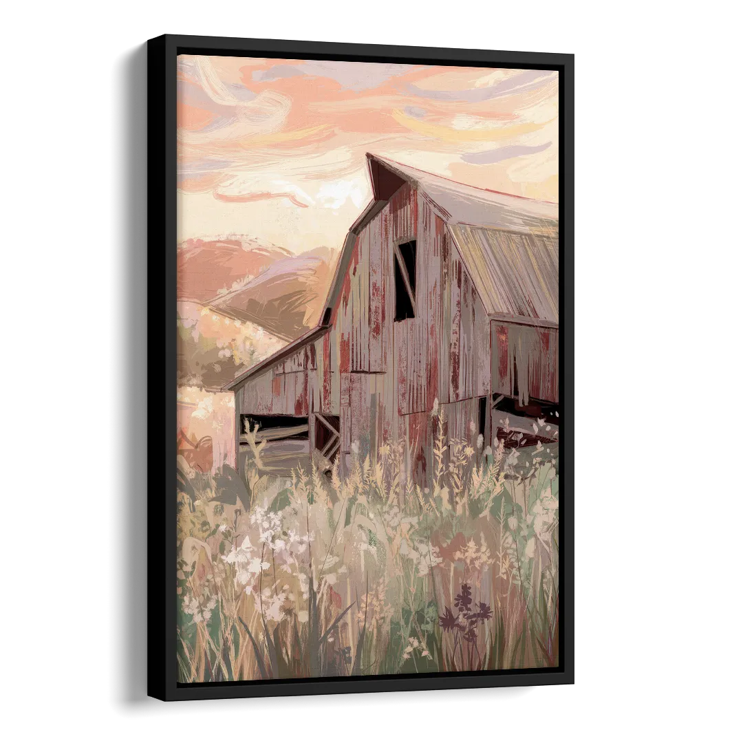 Joseph Rustic Charm Side - Black Canvas Wall Art