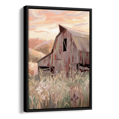 Joseph Rustic Charm Side - Black Canvas Wall Art