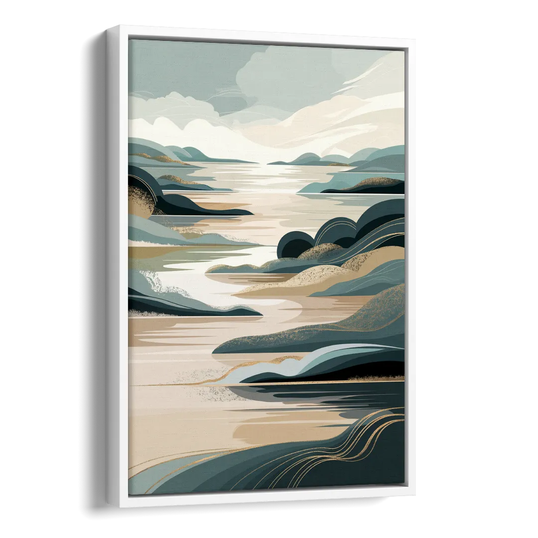 Joseph Scenic Horizon Side - White Canvas Wall Art