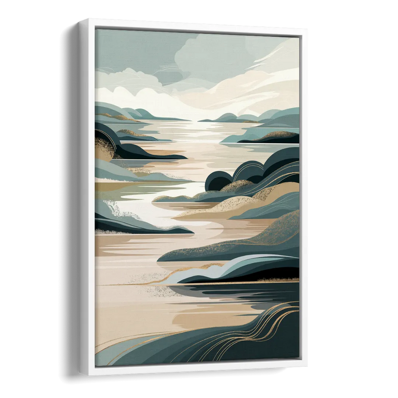 Joseph Scenic Horizon Side - White Canvas Wall Art