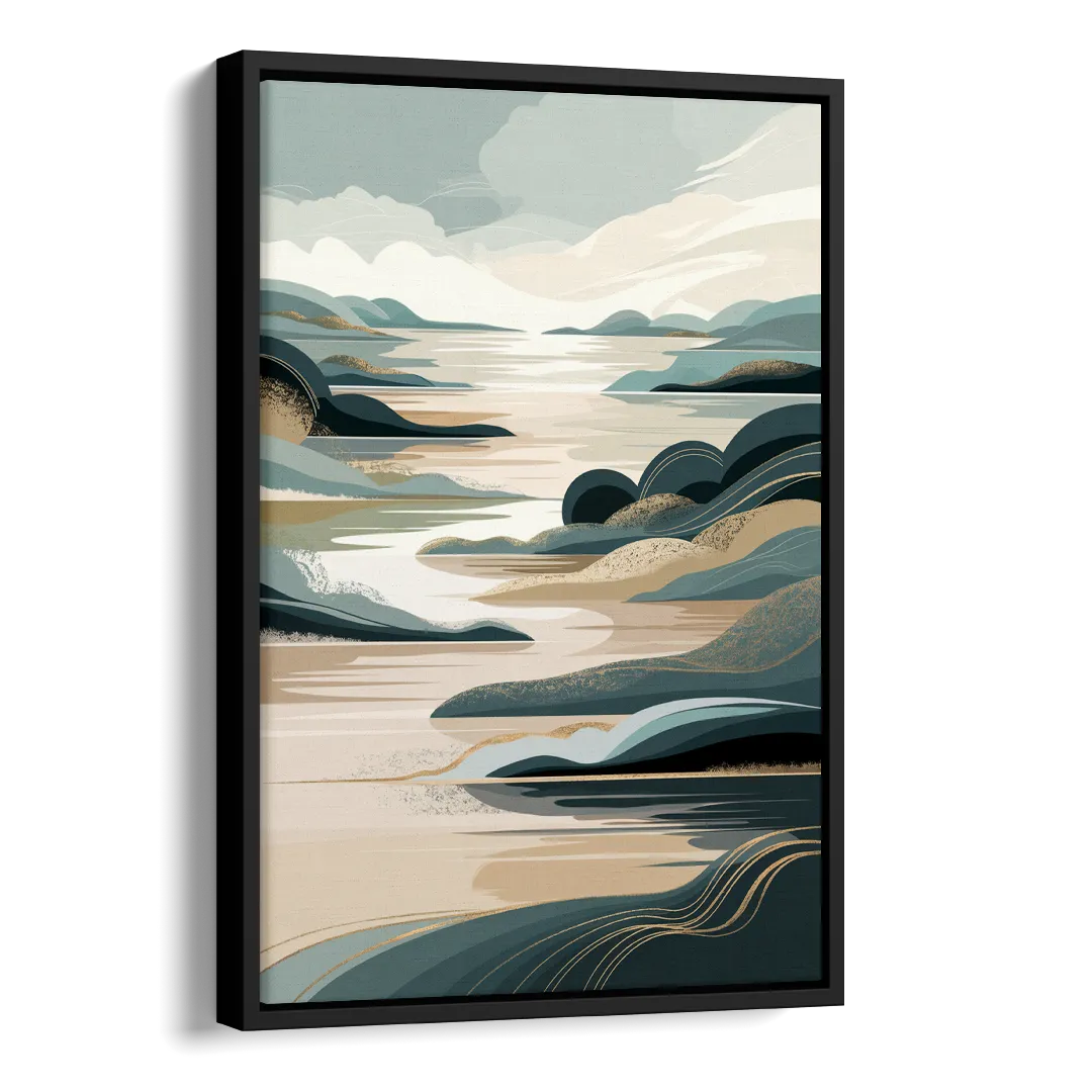 Joseph Scenic Horizon Side - Black Canvas Wall Art