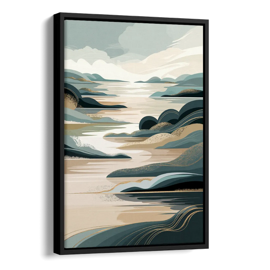 Joseph Scenic Horizon Side - Black Canvas Wall Art