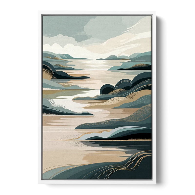 Joseph Scenic Horizon Front - White Canvas Wall Art