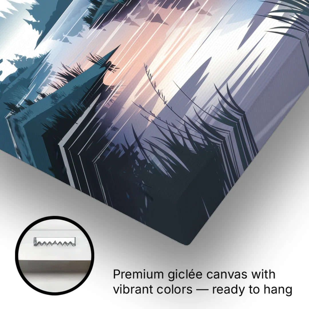 Joseph Serene Waterfront - Canvas Wall Art - Gallery Wrap Corner