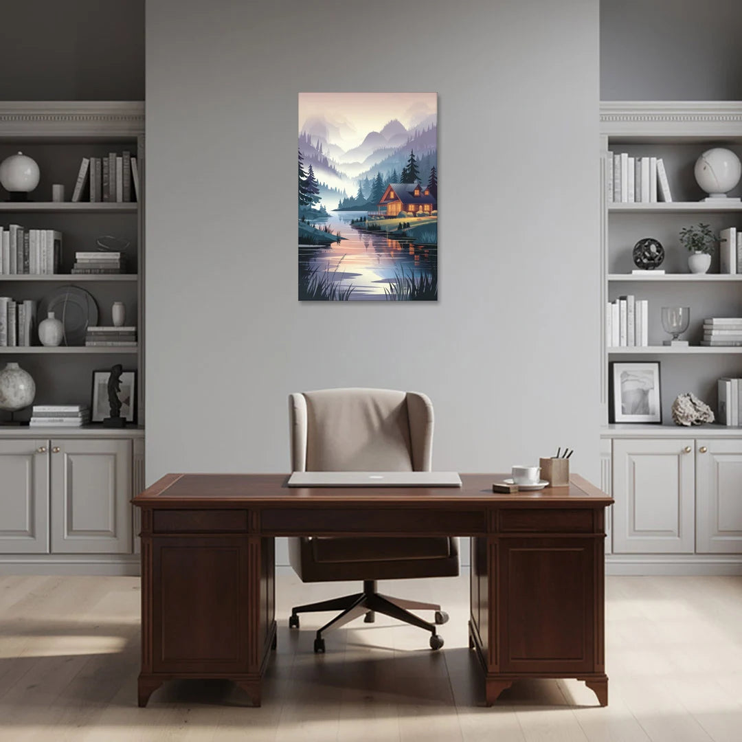 Joseph Serene Waterfront - Canvas Wall Art - Office - 24x36