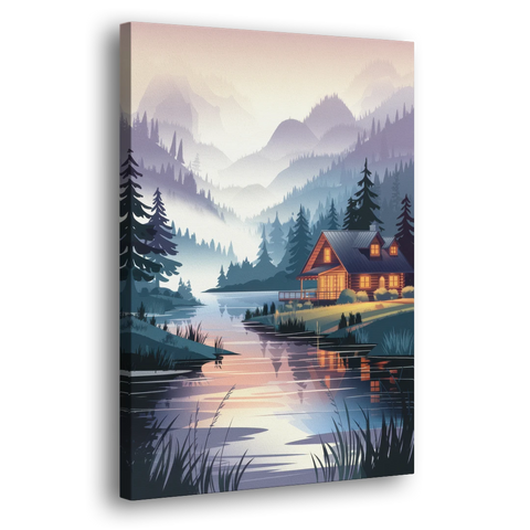 Joseph Serene Waterfront - Canvas Wall Art - Side