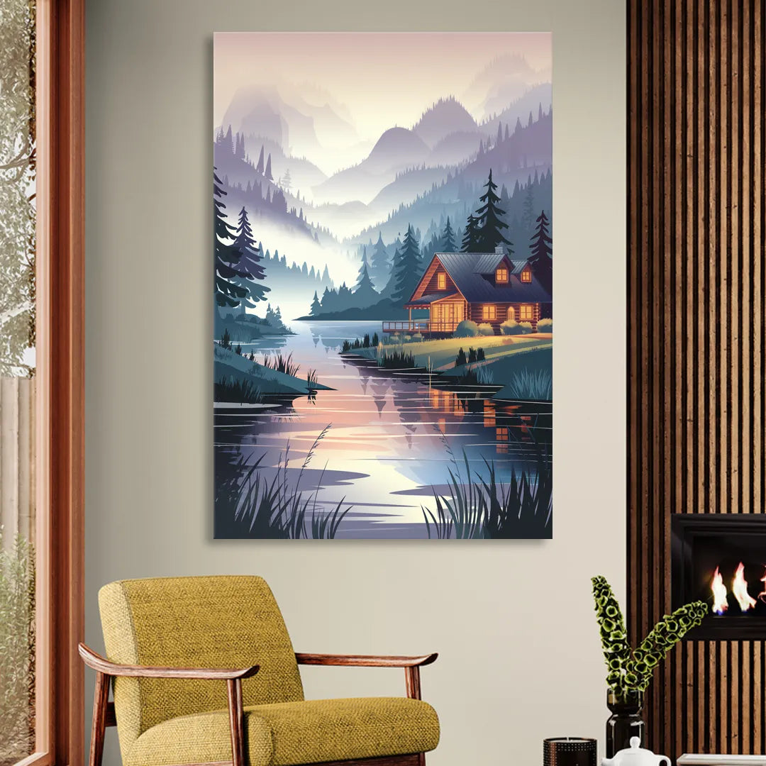 Joseph Serene Waterfront Sitting Room - Canvas Wall Art