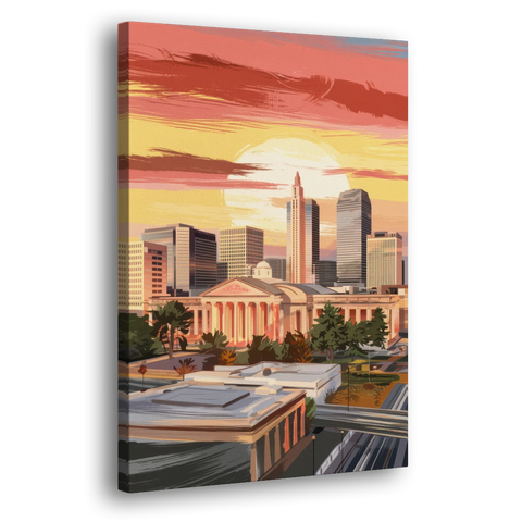 Joseph Skyline Sunset - Canvas Wall Art - Side
