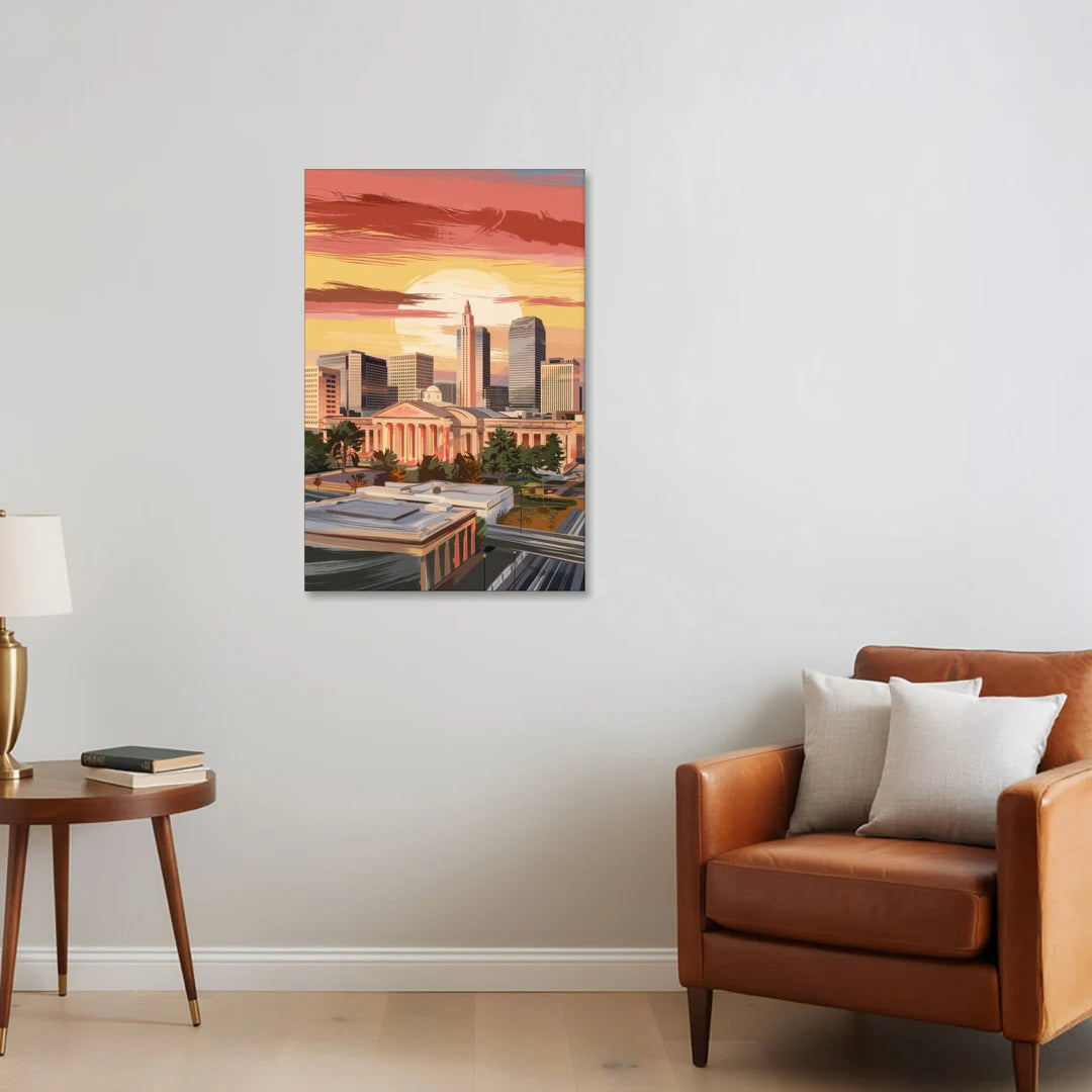 Joseph Skyline Sunset - Canvas Wall Art - Sofa - 24x36