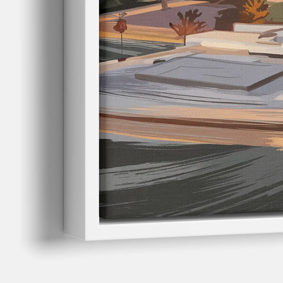 Joseph Skyline Sunset - Close-Up White Frame Canvas