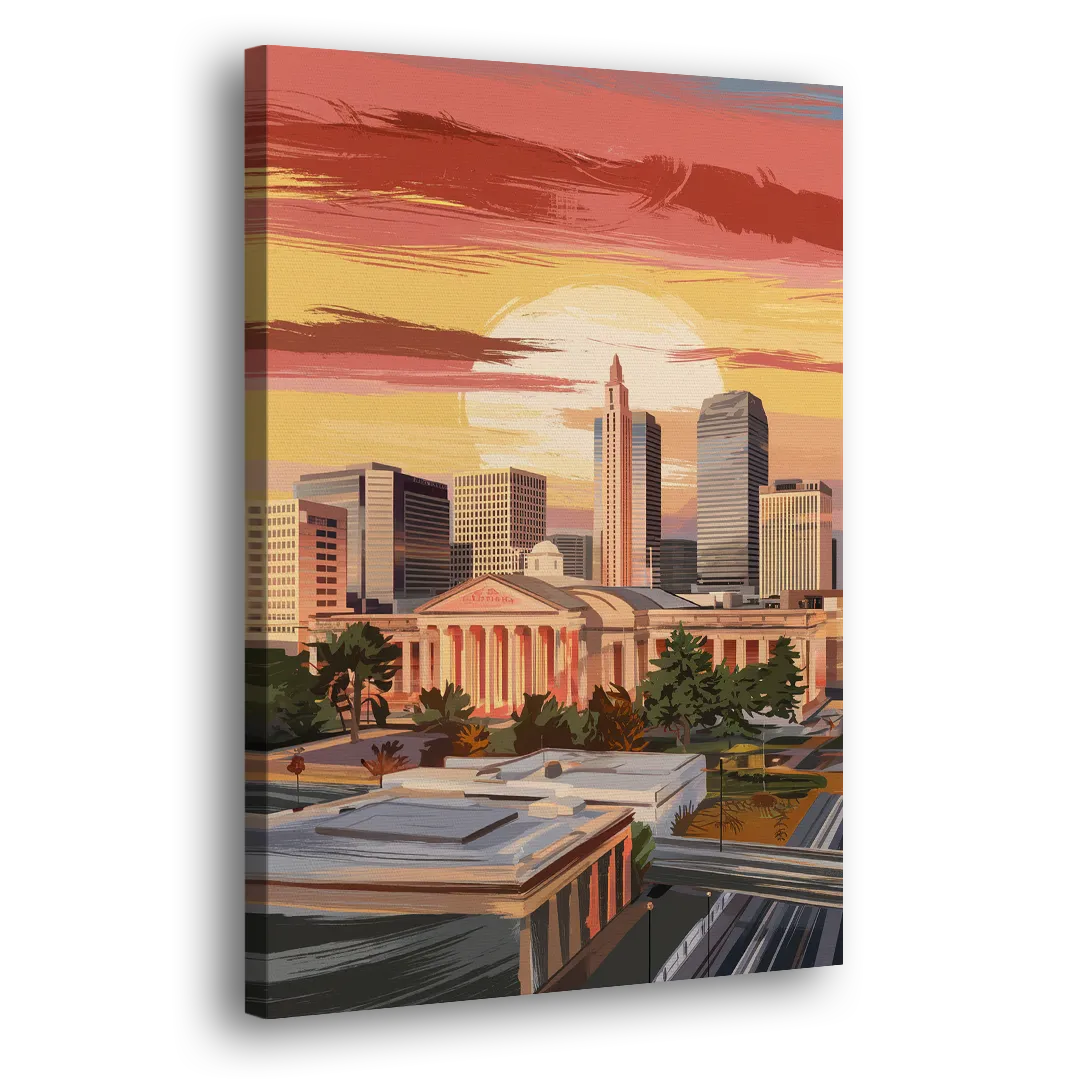 Joseph Skyline Sunset Side - Canvas Wall Art