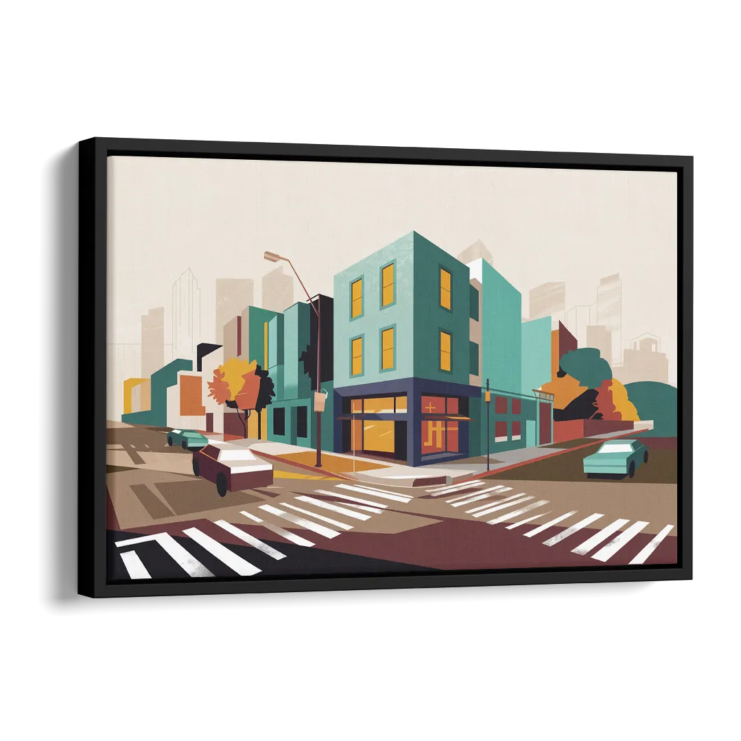 Joseph Urban Landscape Side - Black Canvas Wall Art