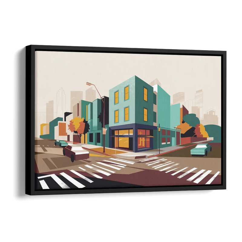 Joseph Urban Landscape Side - Black Canvas Wall Art