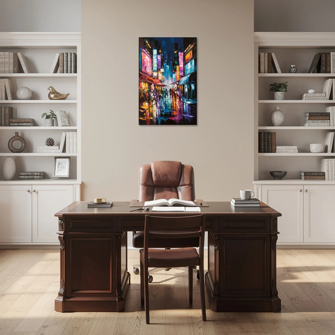 Joseph Vibrant Streets - Canvas Wall Art - Office - 24x36