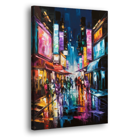 Joseph Vibrant Streets - Canvas Wall Art - Side
