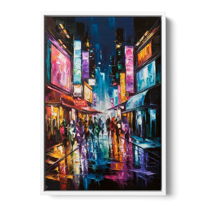 Joseph Vibrant Streets Front - White Canvas Wall Art