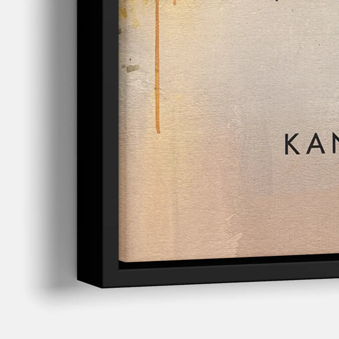 Kansas City Artistic Skyline - Close-Up Black Frame Canvas
