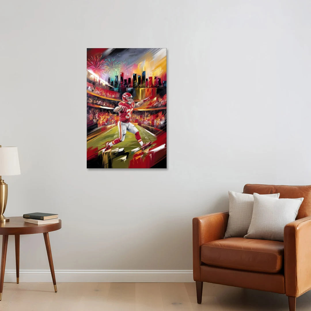 Kansas City Chiefs Game Day - Canvas Wall Art - Sofa - 24x36