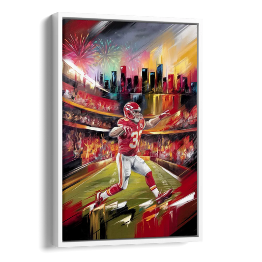 Kansas City Chiefs Game Day Side - White Canvas Wall Art