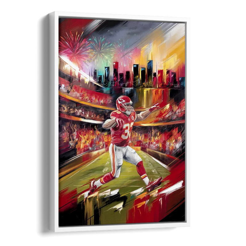 Kansas City Chiefs Game Day Side - White Canvas Wall Art
