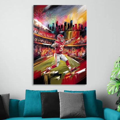 Kansas City Chiefs Game Day Living Room - Canvas Wall Art